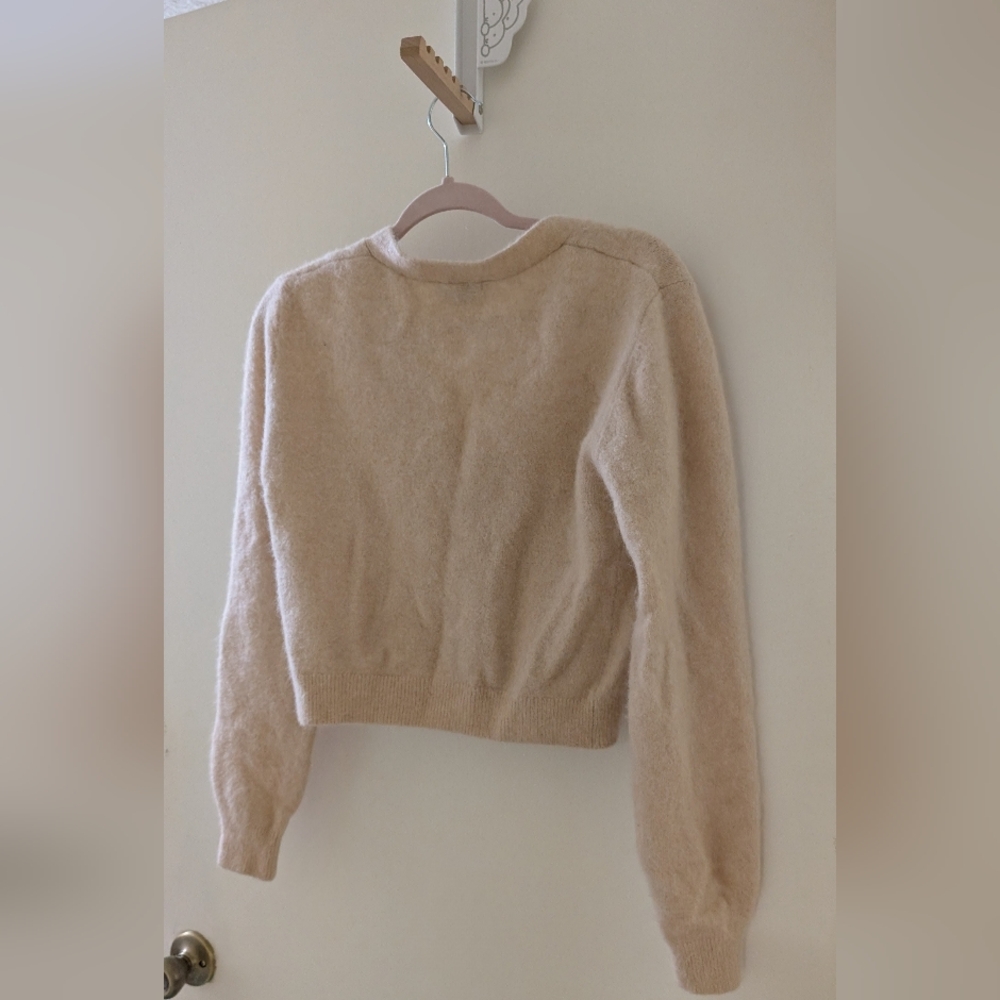 And Other Stories Oatmeal Cream Alpaca Wool Blend Cardigan Size XS - Picture 3 of 8